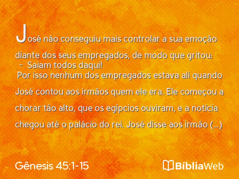 Gênesis 45:1-15 em imagem para compartilhar