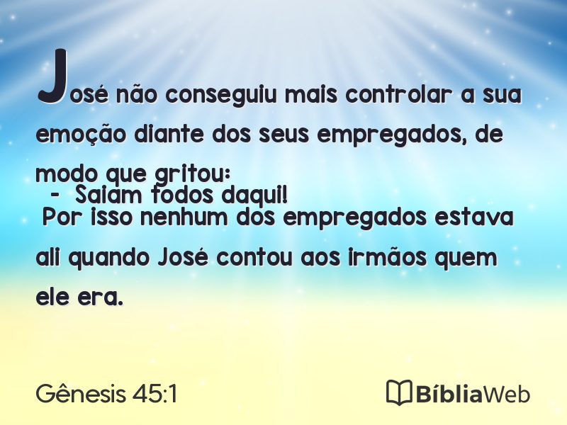 Gênesis 45:1 em imagem para compartilhar