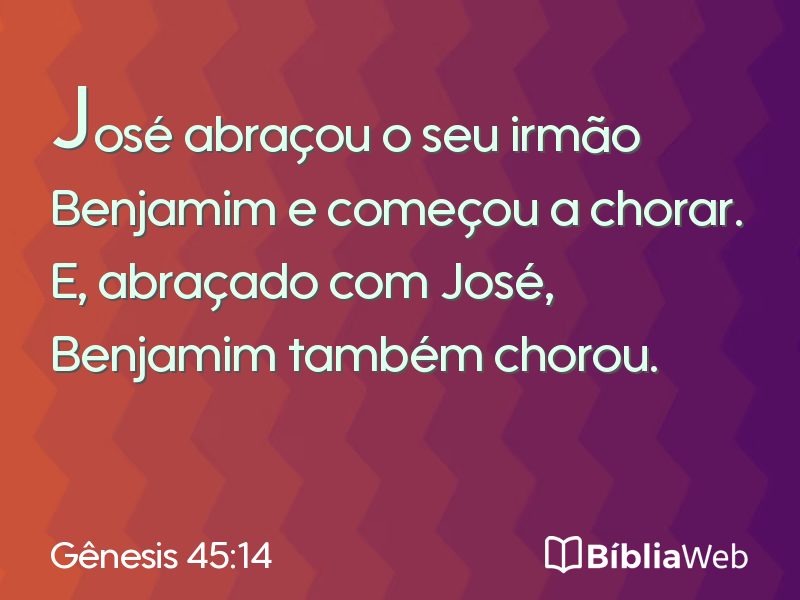 Gênesis 45:14 em imagem para compartilhar