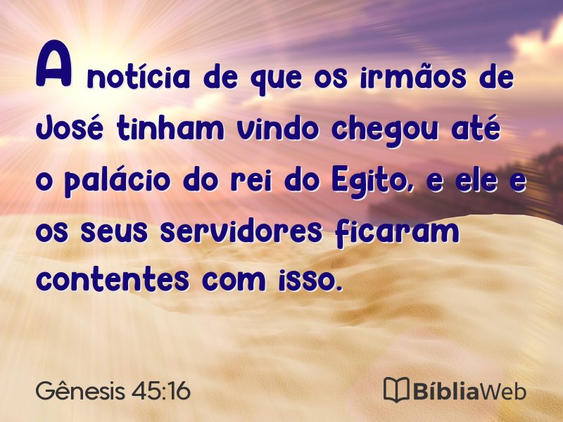 Gênesis 45:16 em imagem para compartilhar