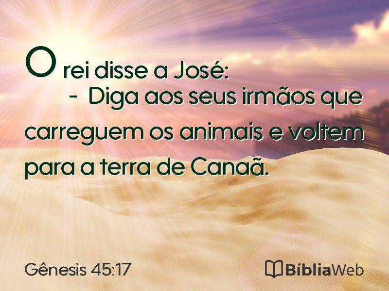 Gênesis 45:17 em imagem para compartilhar