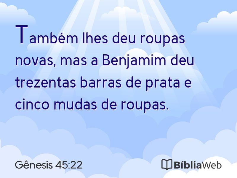 Gênesis 45:22 em imagem para compartilhar