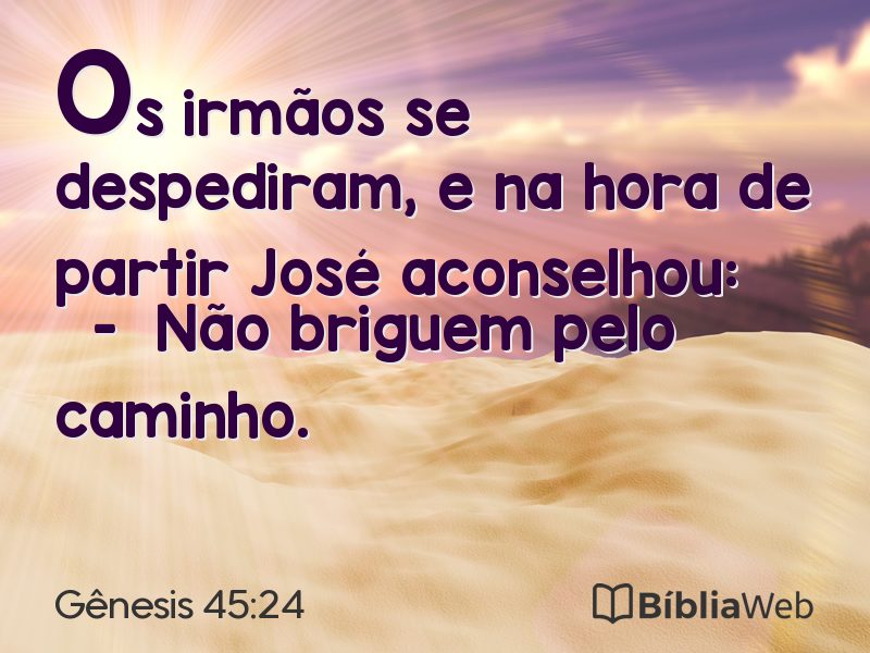 Gênesis 45:24 em imagem para compartilhar