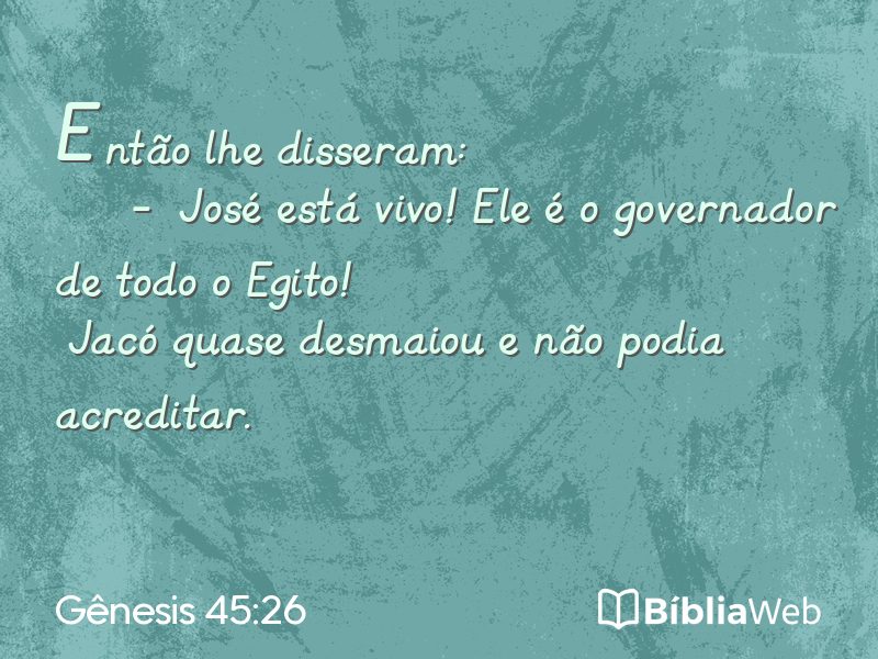 Gênesis 45:26 em imagem para compartilhar
