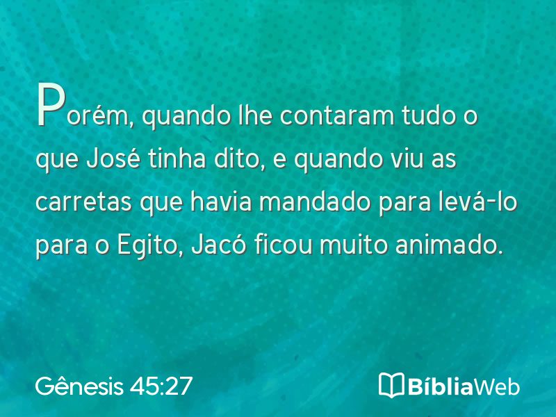 Gênesis 45:27 em imagem para compartilhar
