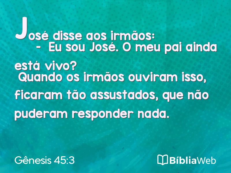 Gênesis 45:3 em imagem para compartilhar