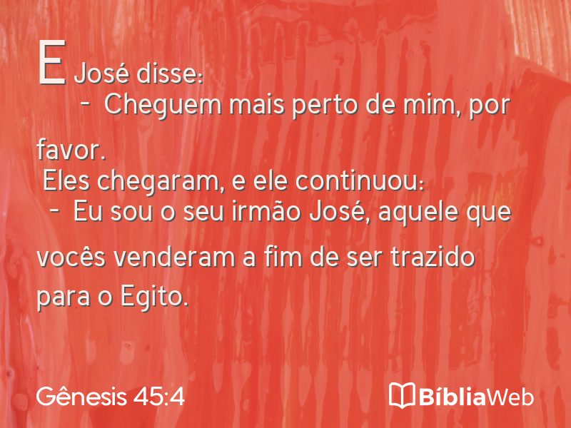 Gênesis 45:4 em imagem para compartilhar
