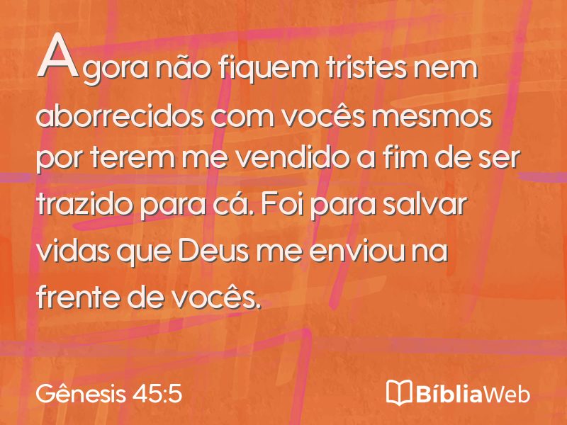 Gênesis 45:5 em imagem para compartilhar