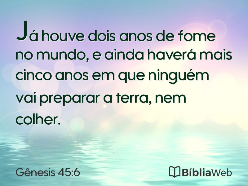 Gênesis 45:6 em imagem para compartilhar