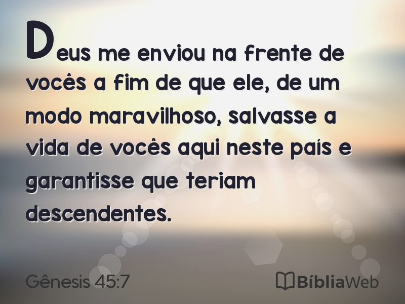 Gênesis 45:7 em imagem para compartilhar