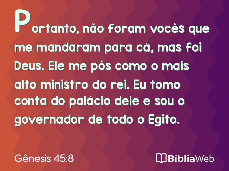 Gênesis 45:8 em imagem para compartilhar