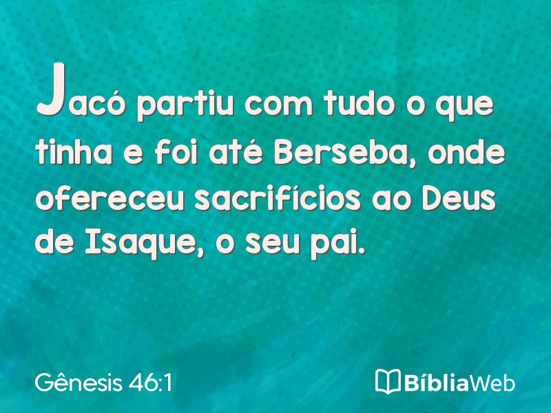 Gênesis 46:1 em imagem para compartilhar