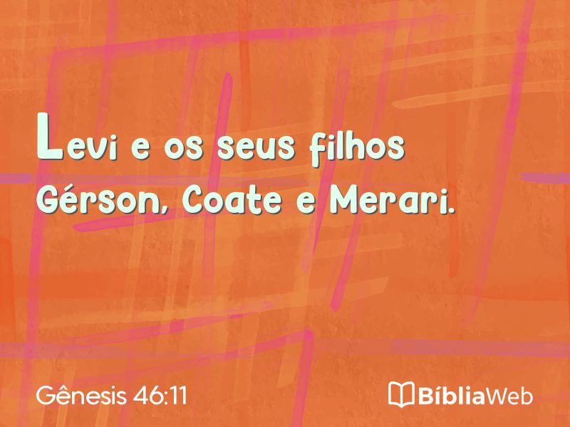 Gênesis 46:11 em imagem para compartilhar