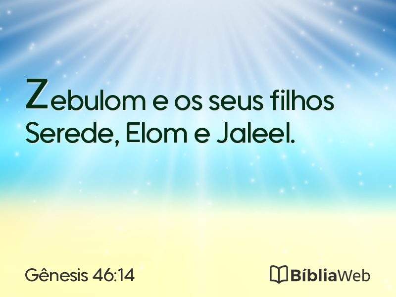 Gênesis 46:14 em imagem para compartilhar
