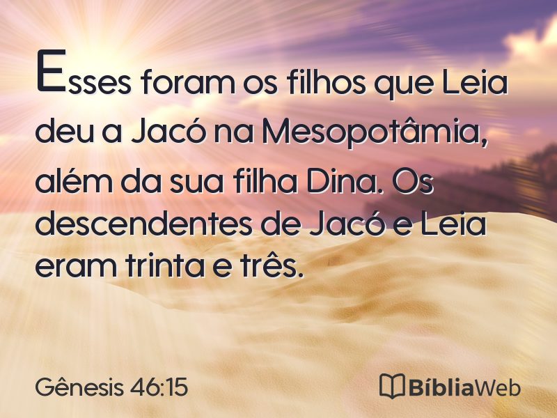 Gênesis 46:15 em imagem para compartilhar