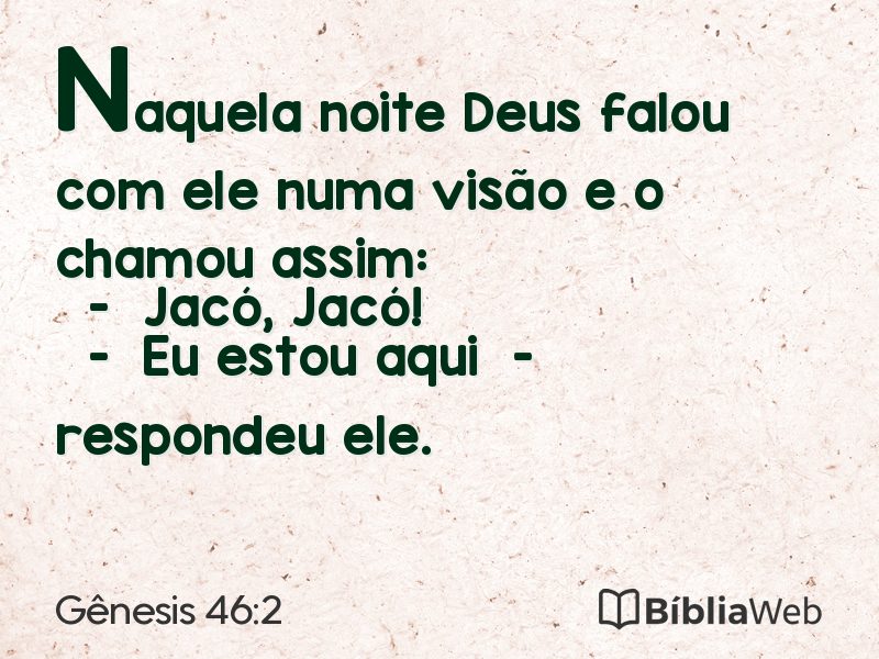 Gênesis 46:2 em imagem para compartilhar