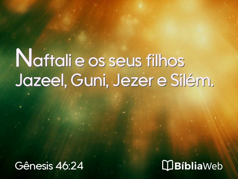 Gênesis 46:24 em imagem para compartilhar