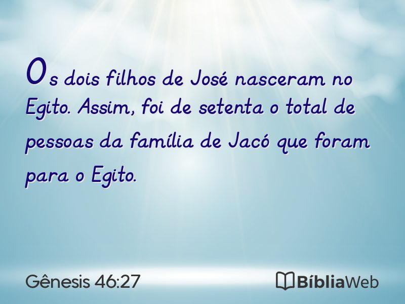 Gênesis 46:27 em imagem para compartilhar