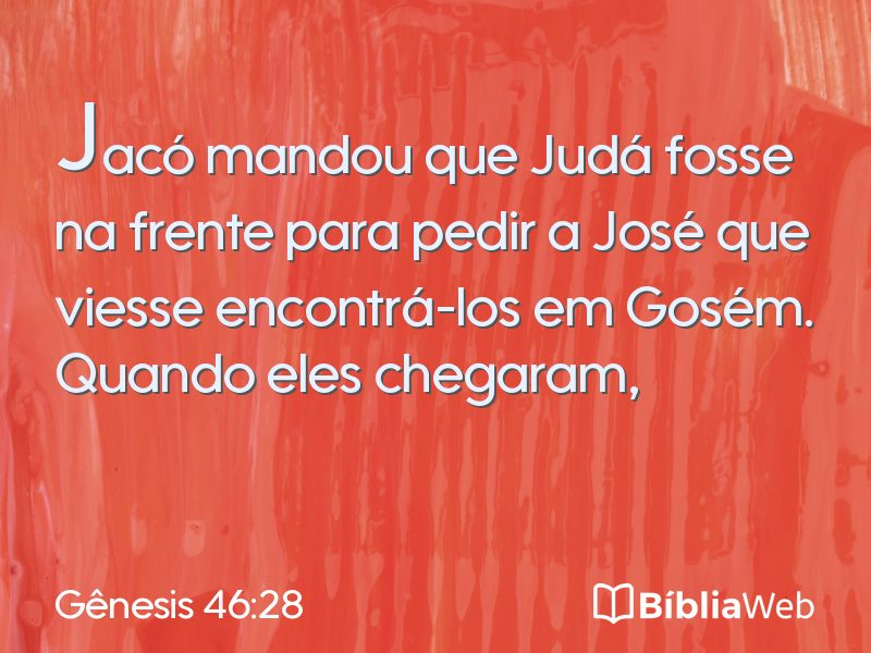 Gênesis 46:28 em imagem para compartilhar