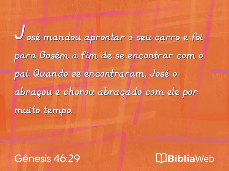 Gênesis 46:29 em imagem para compartilhar