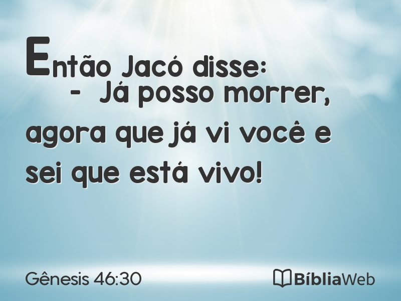 Gênesis 46:30 em imagem para compartilhar