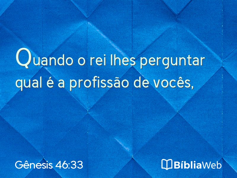 Gênesis 46:33 em imagem para compartilhar