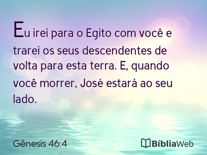 Gênesis 46:4 em imagem para compartilhar