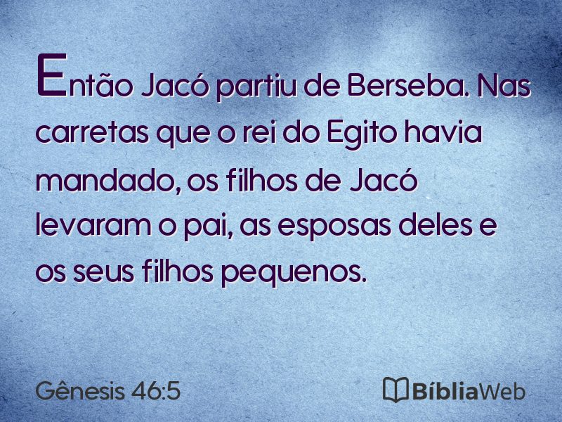 Gênesis 46:5 em imagem para compartilhar