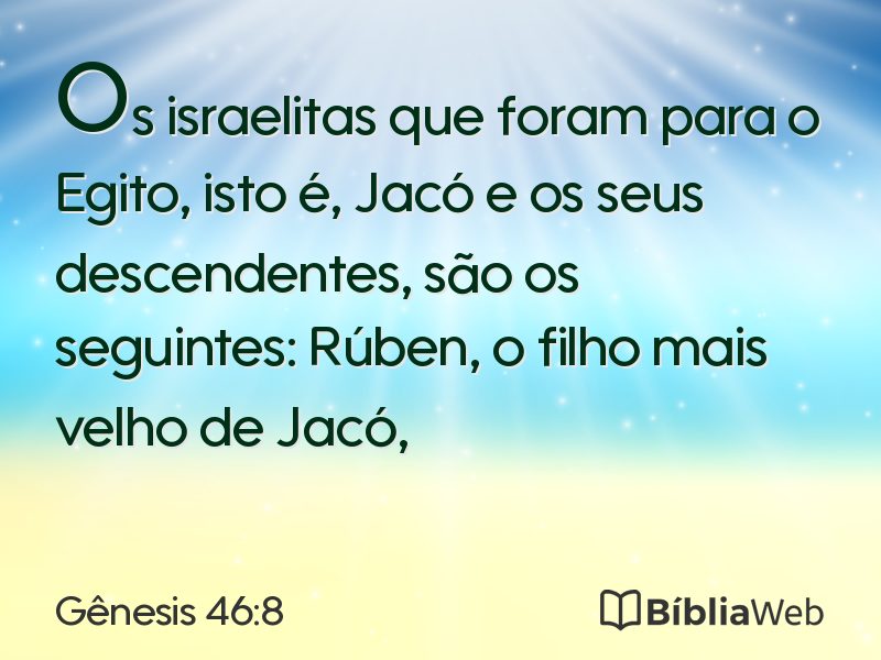 Gênesis 46:8 em imagem para compartilhar