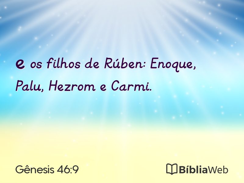 Gênesis 46:9 em imagem para compartilhar