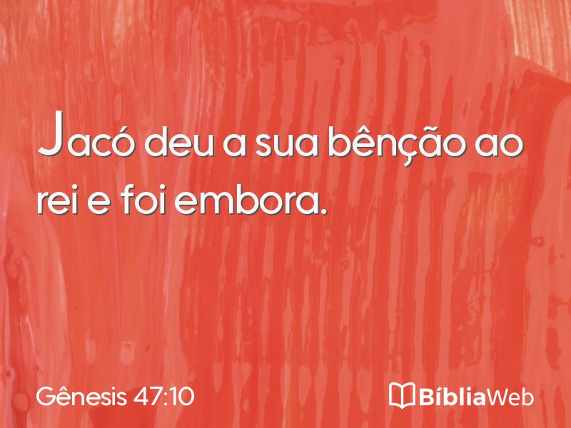 Gênesis 47:10 em imagem para compartilhar