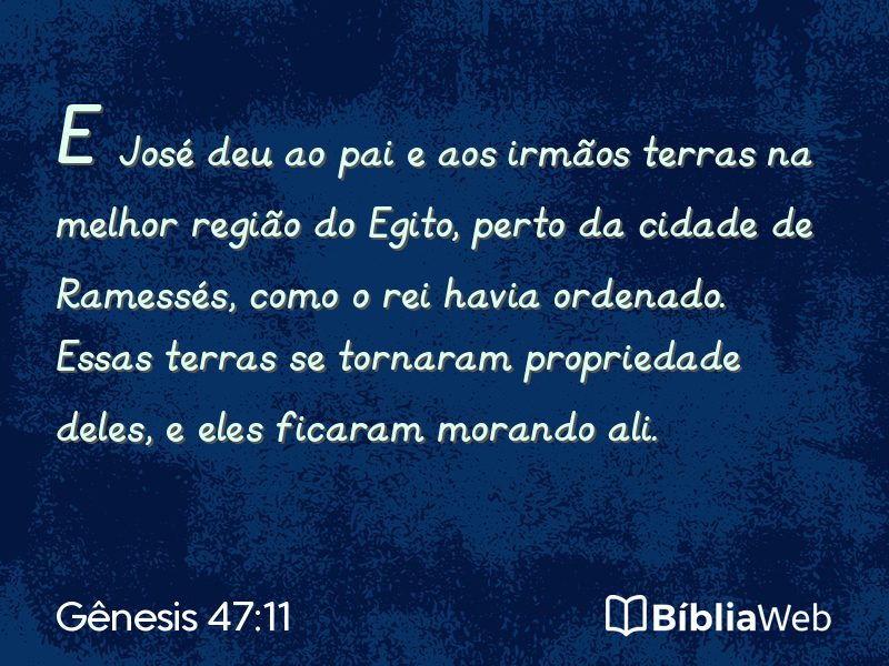 Gênesis 47:11 em imagem para compartilhar