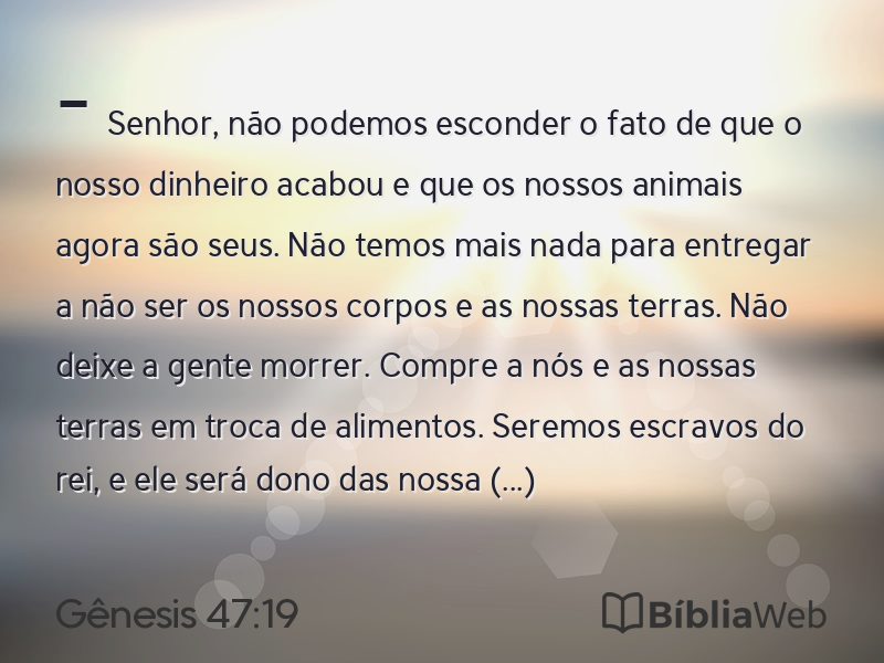 Gênesis 47:19 em imagem para compartilhar