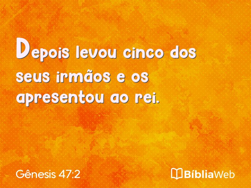 Gênesis 47:2 em imagem para compartilhar