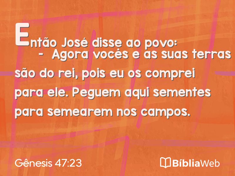 Gênesis 47:23 em imagem para compartilhar