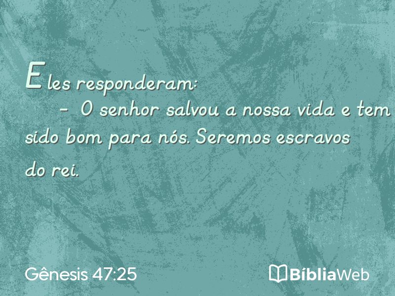 Gênesis 47:25 em imagem para compartilhar