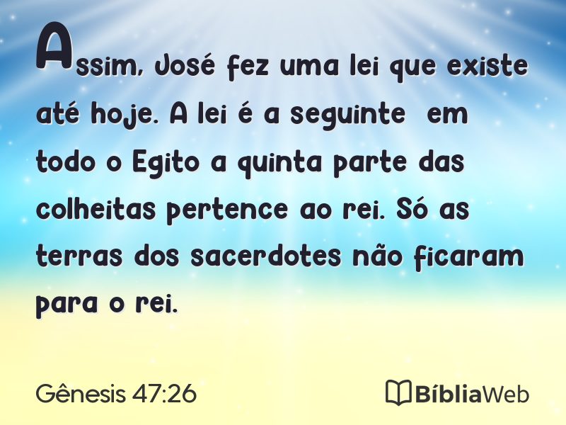 Gênesis 47:26 em imagem para compartilhar