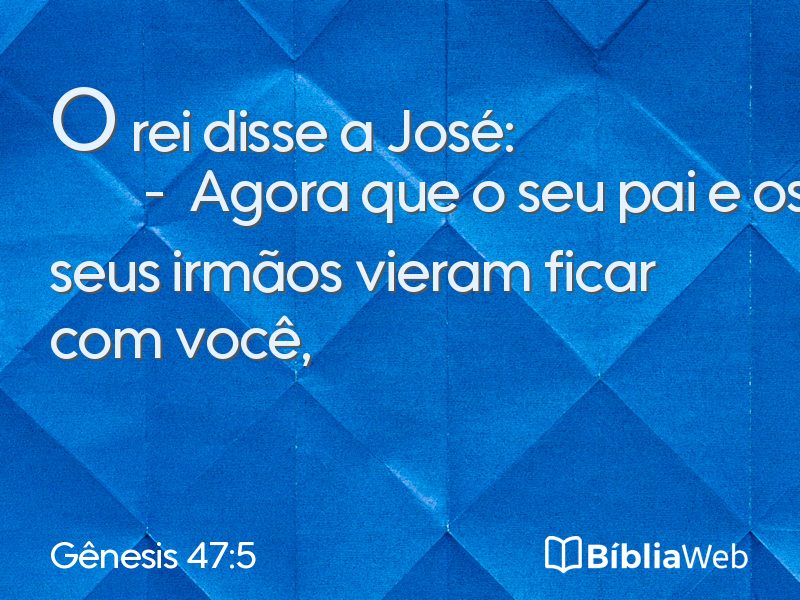 Gênesis 47:5 em imagem para compartilhar