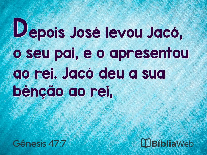 Gênesis 47:7 em imagem para compartilhar