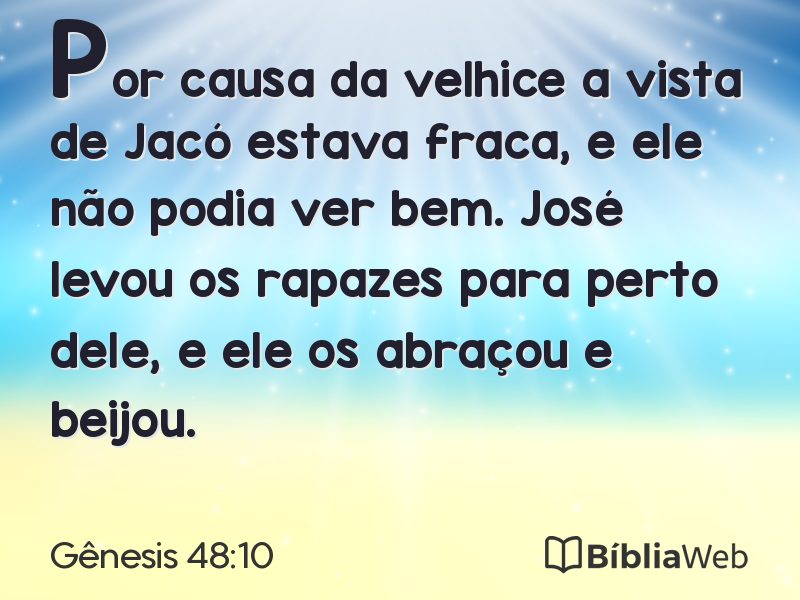 Gênesis 48:10 em imagem para compartilhar