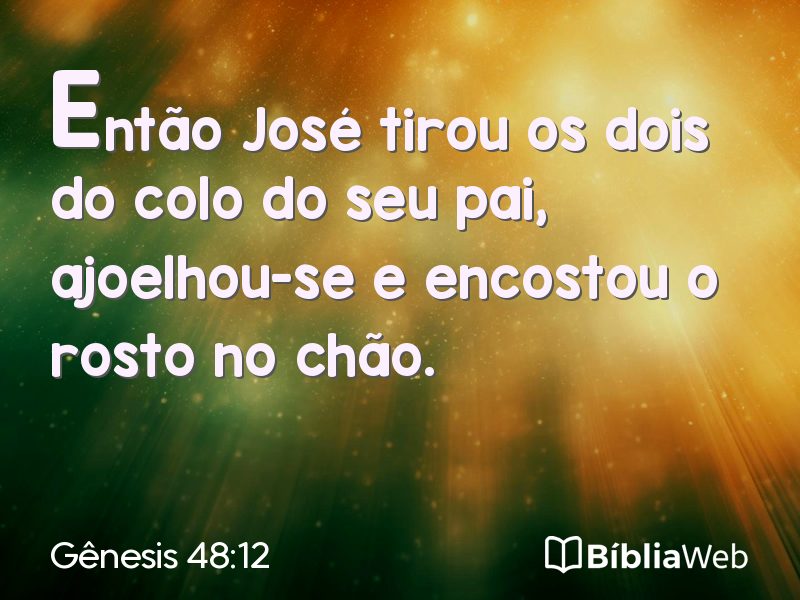 Gênesis 48:12 em imagem para compartilhar