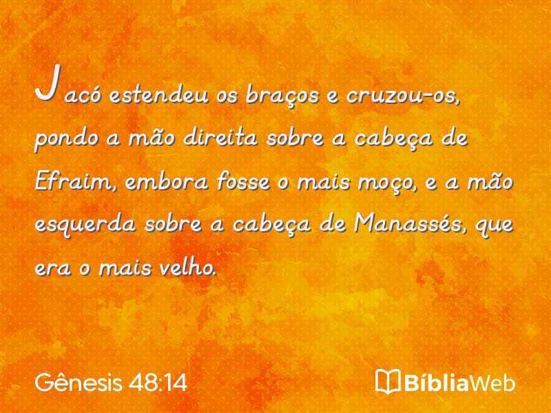 Gênesis 48:14 em imagem para compartilhar
