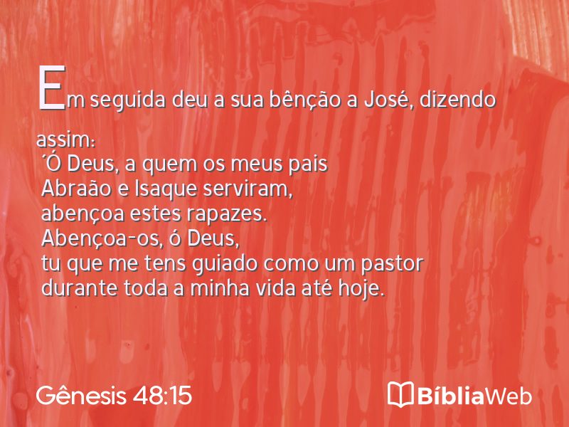 Gênesis 48:15 em imagem para compartilhar