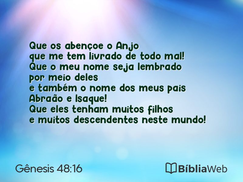 Gênesis 48:16 em imagem para compartilhar