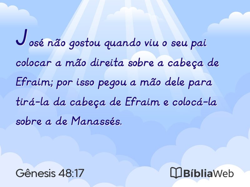 Gênesis 48:17 em imagem para compartilhar