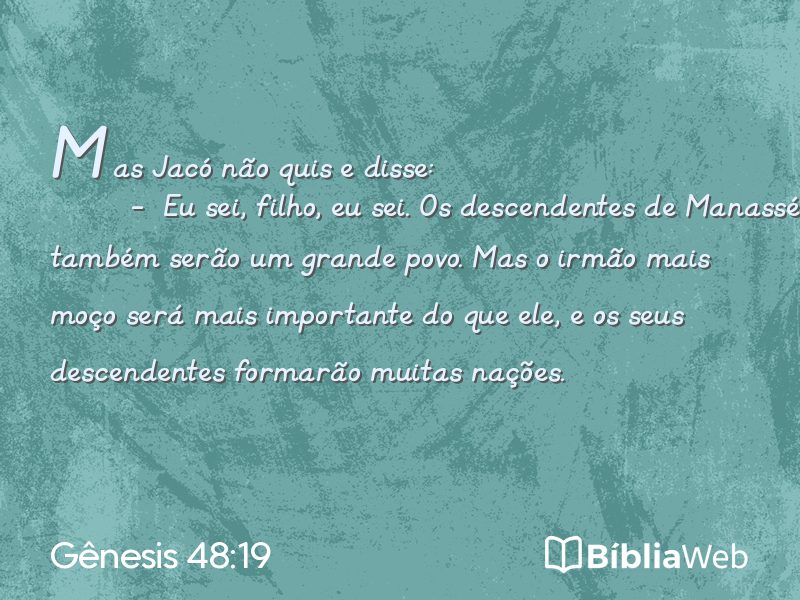 Gênesis 48:19 em imagem para compartilhar