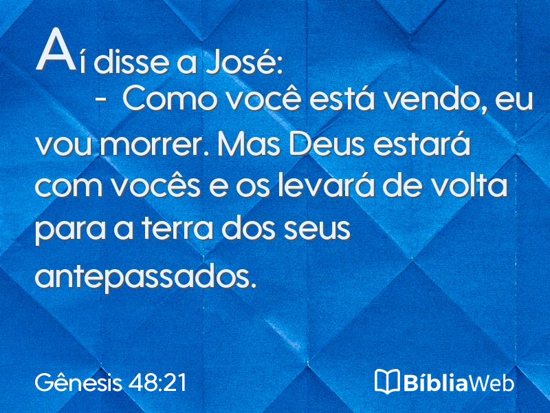 Gênesis 48:21 em imagem para compartilhar