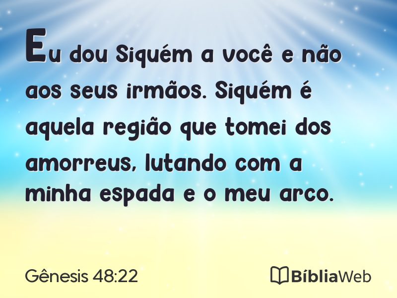 Gênesis 48:22 em imagem para compartilhar