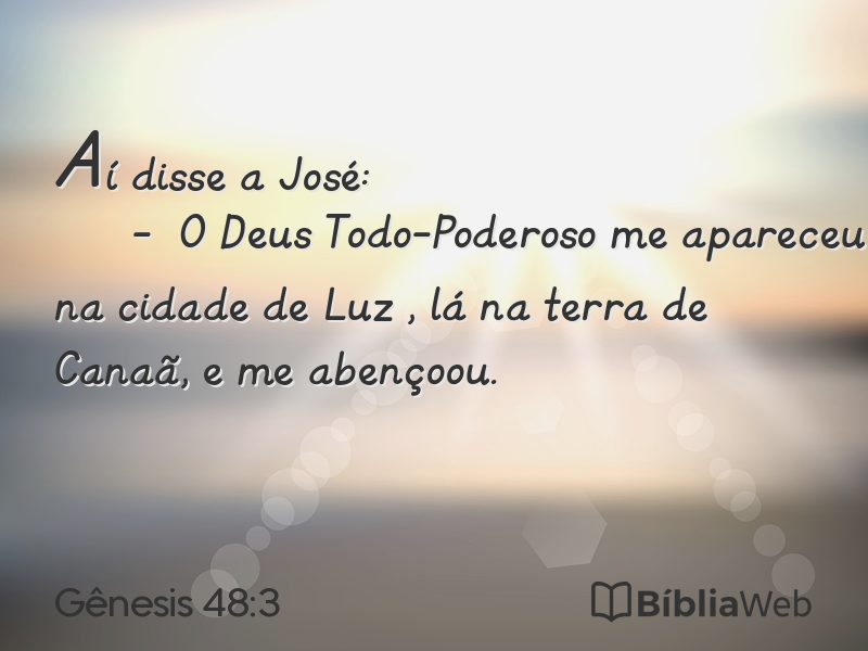 Gênesis 48:3 em imagem para compartilhar