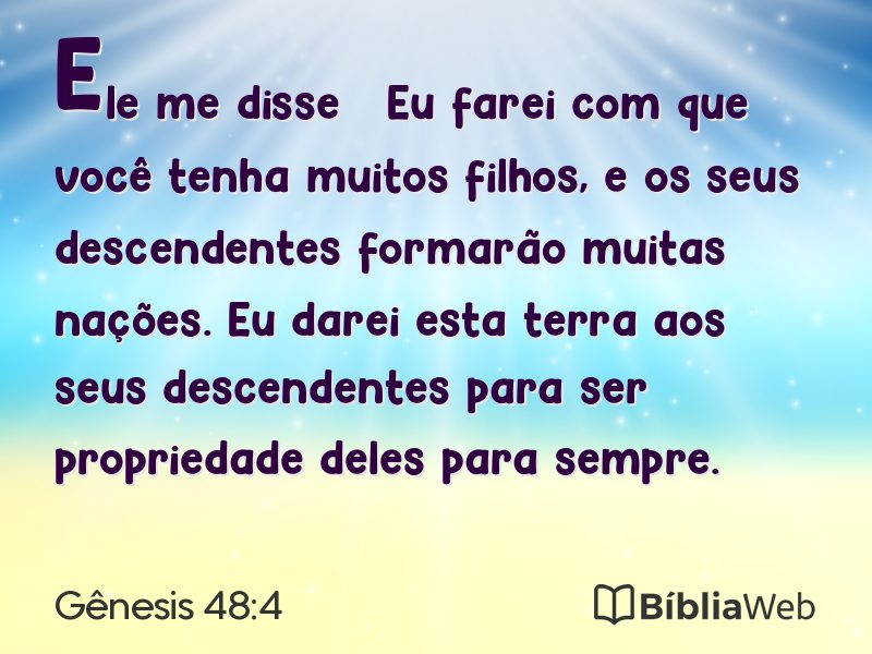 Gênesis 48:4 em imagem para compartilhar